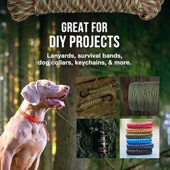 Mossy Oak Paracord Rope 750 with 11 Inner Strands | Nylon Tactical 50 FT Camo