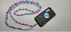Custom Glow in the dark beaded Phone Lanyard /Bag charm/key chain with letters