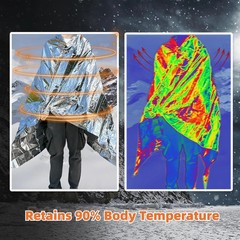 10 Pack Emergency Thermal Blanket Survival, Mylar Blankets for Outdoor, Space Bl