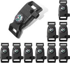 5/8″ Compass Whistle Buckle Plastic Paracord Bracelet Outdoor Camping Em