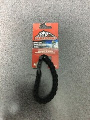 Black Parastrap Survival Bracelet Nylon Paracord 550 M47A