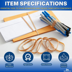 Size 64 Thick Heavy Duty Rubber Bands Beige 380 Pack