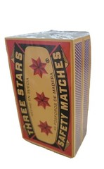 Swedish Match Three Stars Extra Long Safety Matches 3 Packs of 45 Strike each PK
