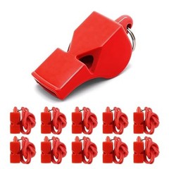Whistles with Lanyard Red 10