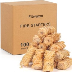 100 Counts Fire Starter, for Campfires, Fireplace, BBQ, Fire Pit, Pizza Oven,