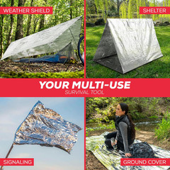 Emergency Blanket 100-Pack | Reflective Thermal Blanket | Survival Gear | Lightw