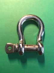 Stainless Steel 316 Bow Shackle 7/16″ Forged US Type Oversized Pin Marine Grade