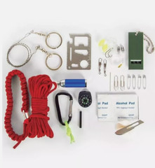 Adventure Mens 34 In 1 Survival Kit Medium Red 130