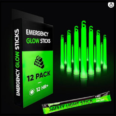 Emergency Glow Sticks Bright Light Ultra Survival Camping Cyalume Lot ,12 Hour