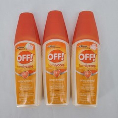 OFF! FamilyCare Insect Repellent IV Unscented with Aloe Vera 6oz 3 Pack