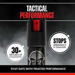 2 Police Magnum pepper spray .50oz keyring keychain defense security protection