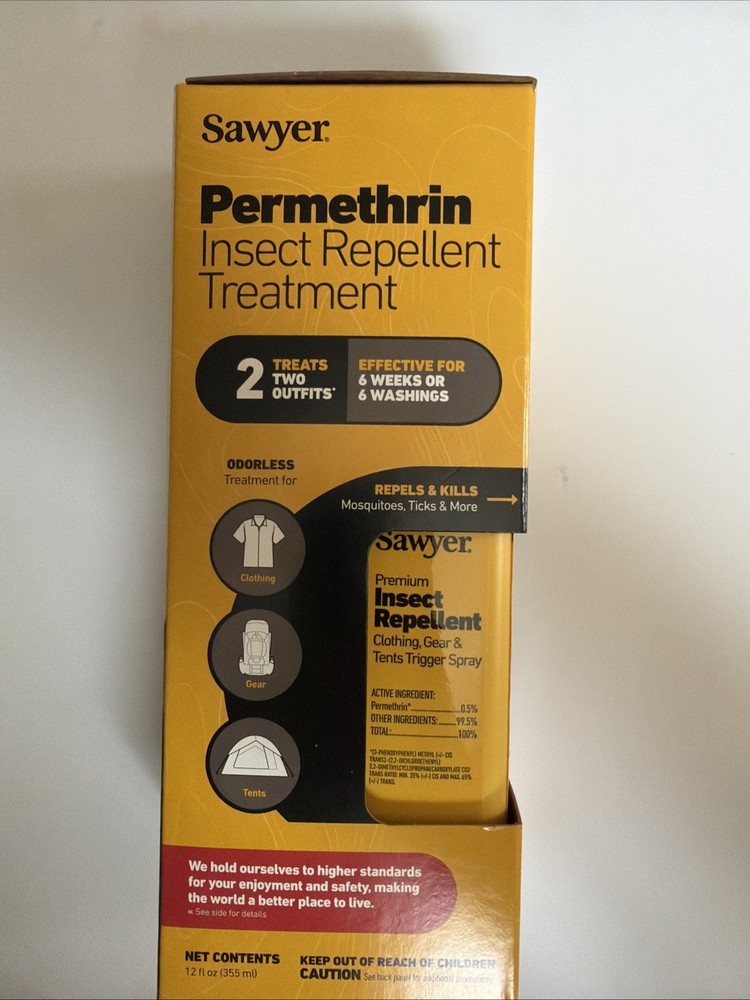 NEW Sawyer Premium Insect Repellent for Clothing and Gear Permethrin 12oz Spray