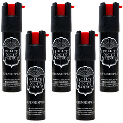 Police Magnum pepper spray self defense OC protection 5 PACK 3/4oz Twist Locks