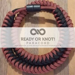 550 Paracord Snake Weave Survival Necklace Jet Stream / Black (21 inches)
