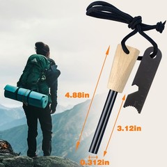 2 Packs Fire Starter, Magnesium Ferro Rod, Survival Igniter, 20,000+ Strikes,…