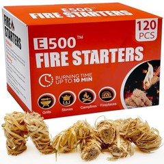Fire Starter – Natural Fire Starters for Fireplace, Campfires, Chimney, 120PCS