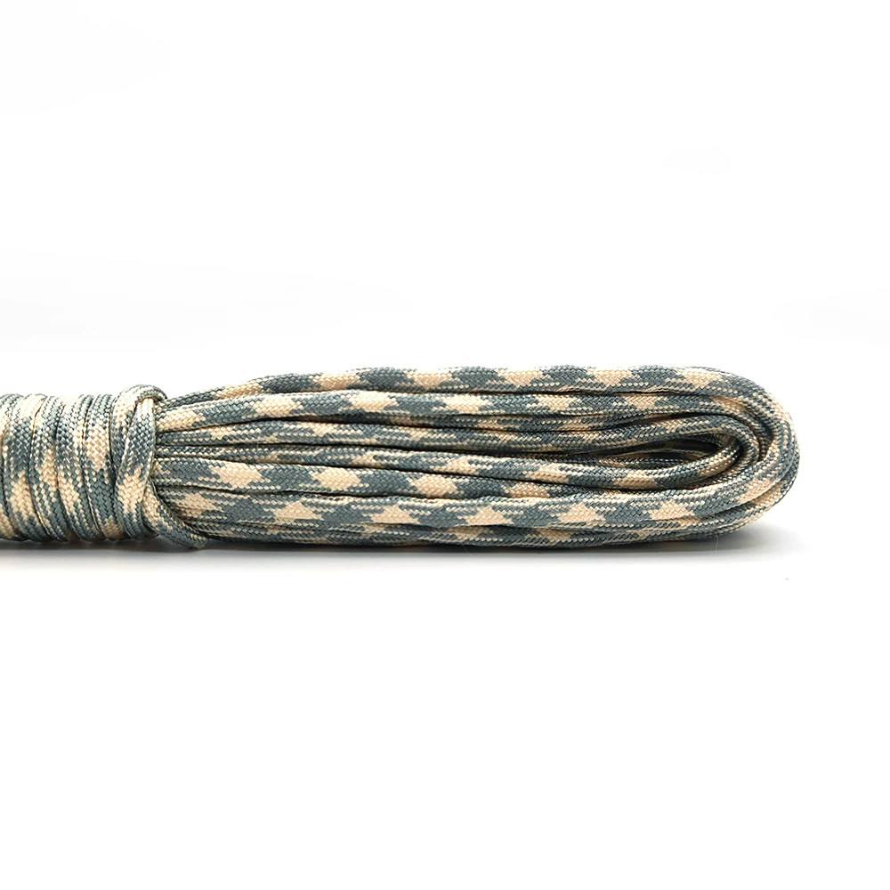 Camouflage Paracord Rope 4mm 5m 31m 7 Strand Tent Camping Survival Utility Cord