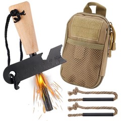 Acostop Fire Starter Tool Kit Survival Gear for Hiking Campfires Bushcraft 5/16