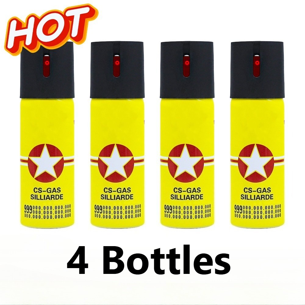 4 Pack Prosecure Pepper Spray 0.68oz Self Defense Safety Lock Security