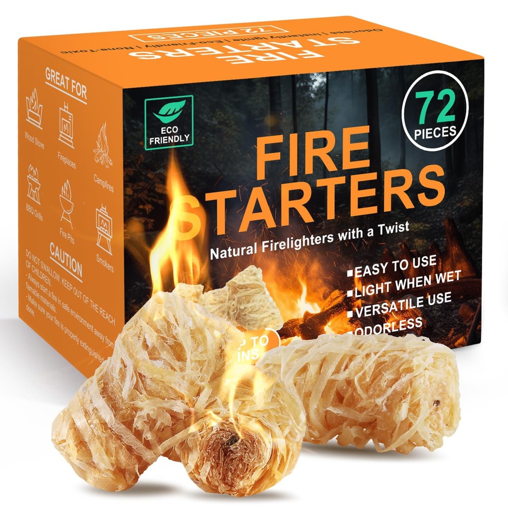 Realcook Natural Fire Starter for Campfires All Weather Firestarters – Odorl…