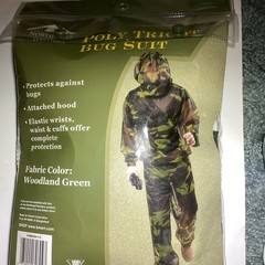 Northwest Territory Poly Tricot Bug Suit-Woodland Green- Protects Against Bugs
