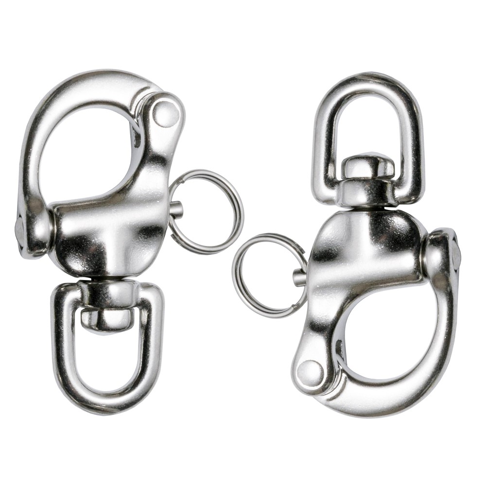 2 Pack 316 Stainless Steel Quick Release Snap Shackle Marine Boat Swivel