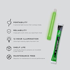 Lot OF 12 Green & White Cyalume Lightsticks Survival Prepper Doomsday EXP 2024