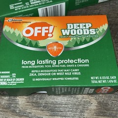 OFF! Deep Woods Insect Towelettes (12 Count (Pack of 3))