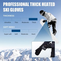 Sun Will Heated Mittens Gloves For Men Women Kids Electric Heating Ski Mitts