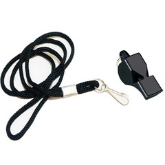 Fya Whistle, Professional Sports Whistle with Lanyard, Very Loud Black