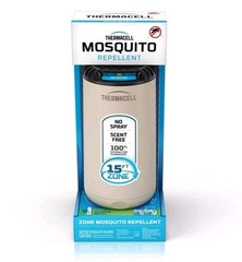 Thermacell Patio Mosquito Repeller w/ Refill, Scent-Free, 15 Ft Zone, Linen NEW
