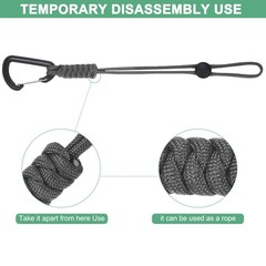 2-Pack Paracord Keychains with Clips[Gray]