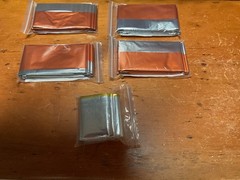 SWISS SAFE EMERGENCY MYLAR THERMAL BLANKETS 4 PACK 52 x 82 orange w/ bonus gold