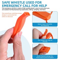 WSSROGY 60 Pack Emergency Whistles Safety with Lanyard 120db Loud Survival Re…