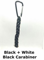 Paracord Keychain Fob – 550 Paracord w/ Carabiner Clip