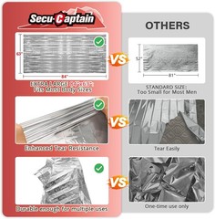 Extra Large Survival Thermal Blanket 84×63 Mylar Emergency Camping Hiking First