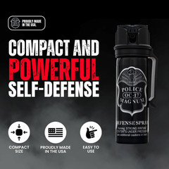 Pepper Spray Police Magnum 2 pack 3oz Flip Top Belt Clip Fog OC Defense Security