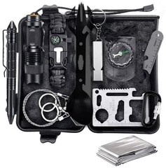 Survival Kit Emergency Gear Set Multi Tool Card Fire Starter Outdoor EDC