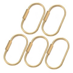 5pcs Brass Keychain Holder Clips for Car Keys and Handbags Outdoor Tool