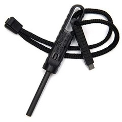 – polySTRIKER Lightweight Ferrocerium Fire Starter with Snap-in Striker Black