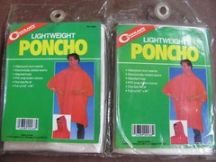 QTY2 Coghlan’s Hooded Poncho Clear Raincoat Camping Hiking Hunting 9266 M