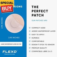 – Freestyle Waterproof Sensor Covers for Libre 2 & 3 – (30 Pcs) – Libre 3 Sensor