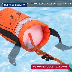 Water Rescue Throw Bag with Rope and 2 Emergency Whistles with Lanyard Emergency