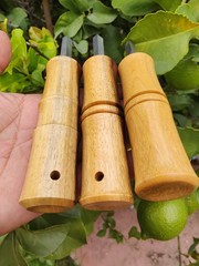 Bushcraft ferro rod striker with katalox wood handle | ferrocerium rod striker