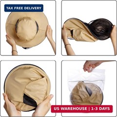 Sucrain 2 Pack Mosquito Head Net Hat Sun Hat Garden Bug Hat with Hidden Net Mesh