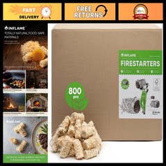 800 Pcs Fire Starters – Waterproof, Weather-Resistant for Campfires, BBQ, Grill,