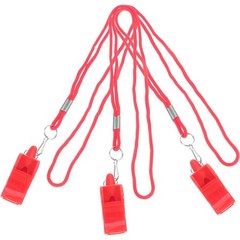 3Pcs Reusable ABS Red Outdoor Emergency Survival Whistles Keychain