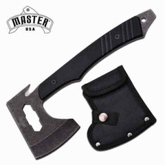 MASTER USA Thin Survival Hatchet Axe Nylon Sheath + Whistle Compass