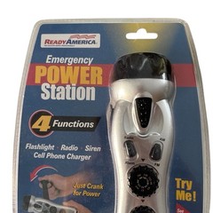 Ready America Emergency Power Station Flashlight Phone Charger Radio