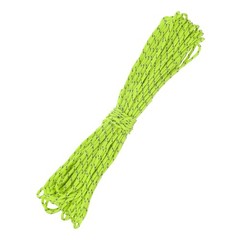 1PCS 2mm 20M Reflective Camping Lanyard 3 Braids, Fluorescent Green